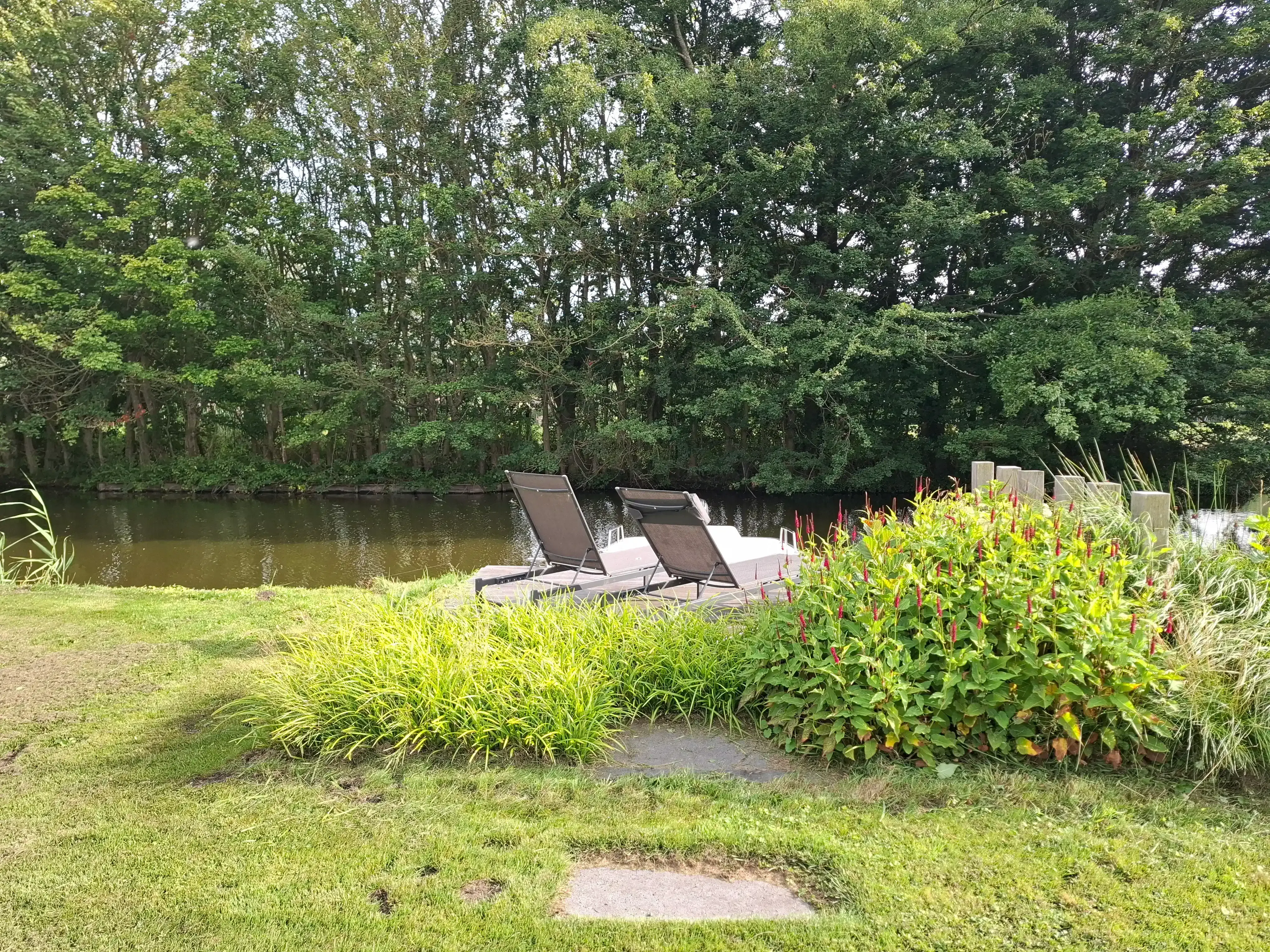 Steiger langs het water